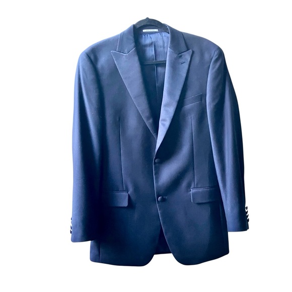 Alfani Slim Fit Navy Suit Jacket 36S | 2-Button Modern Blazer Sport Coat - Picture 1 of 5